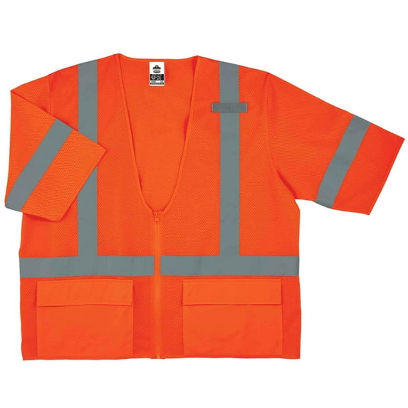 Ergodyne GloWearÂ® 8320Z Type R Class 3 Standard Vest, Orange, 4XL/5XL