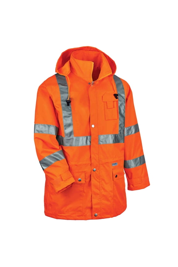 GloWear® 8365 Type R Class 3 Rain Jacket, Orange, L