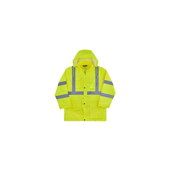 Ergodyne GloWear 8366 Lightweight High-Visibility Rain Jacket ANSI Class R3 Lime Large (24334)
