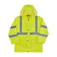 thumbnail image 1 of Ergodyne GloWear 8366 Lightweight High-Visibility Rain Jacket ANSI Class R3 Lime Medium (24333), 1 of 2
