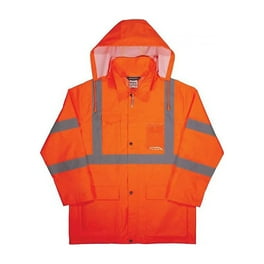 GloWear 8256Z Class 2 Self-Extinguishing Zipper Vest, Polyester, 4X-Large/5X-Large, Lime, Ships in 1-3 Business Days