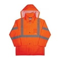thumbnail image 1 of Ergodyne GloWear 8366 Lightweight High-Visibility Rain Jacket ANSI Class R3 Orange Small (24362), 1 of 2
