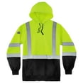 thumbnail image 1 of Ergodyne GloWearÂ® 8373 Class 3 Pullover Hi-Vis Hooded Sweatshirt - Black Front, Lime, 3XL, 1 of 2
