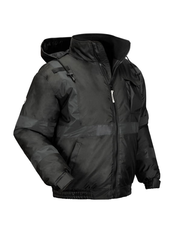 GloWear 8377EV Reflective Winter Bomber Jacket, Enhanced Visibility for Night or Low Light Conditions, Thermal Insulation, Water Resistant