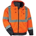 thumbnail image 1 of Ergodyne GloWearÂ® 8379 Type R Class 3 Fleece Lined Bomber Jacket, Orange, M, 1 of 4