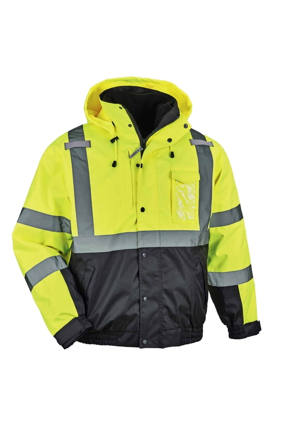 GloWear® 8381 Type R Class 3 Performance 3-in-1 Bomber Jacket, Lime, S