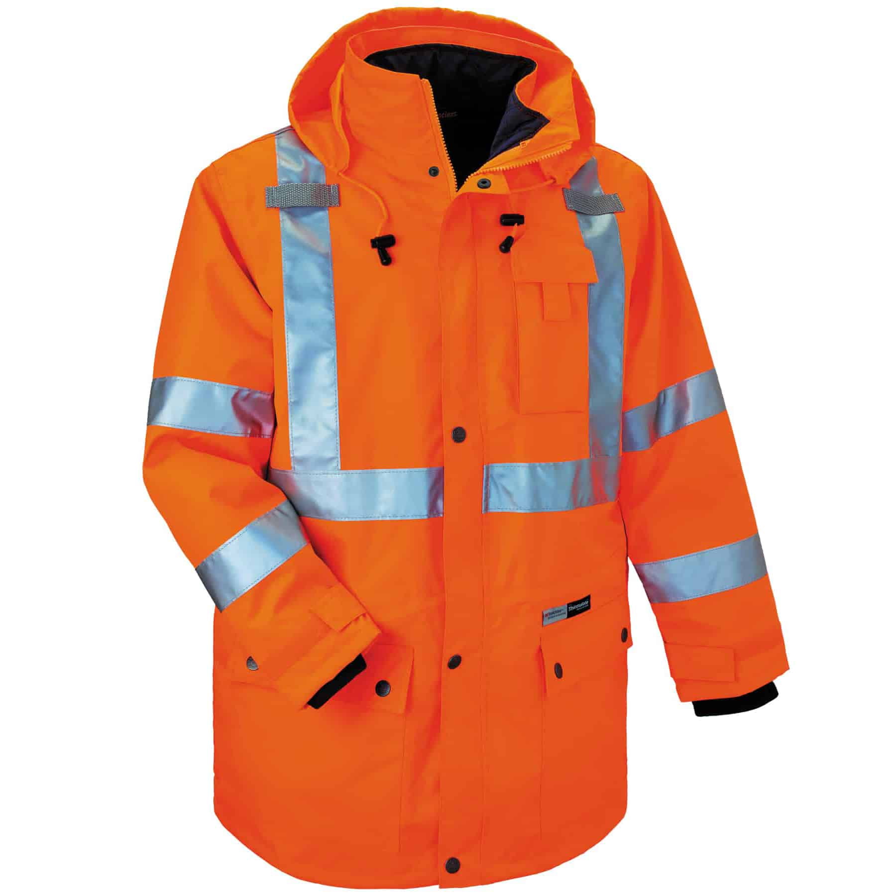 Ergodyne GloWearÂ® 8385 Type R Class 3 4-in-1 Jacket, Orange, M ...
