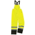 thumbnail image 1 of Ergodyne GloWearÂ® 8918BK Class E Black Bottom Rain Bibs, Lime, XL, 1 of 6