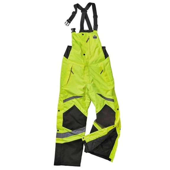 Ergodyne GloWear® 8928 Class E Hi-Vis Insulated Bibs, Lime, S