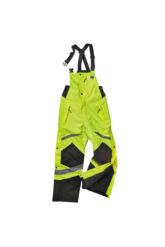 GloWear® 8928 Class E Hi-Vis Insulated Bibs, Lime, S