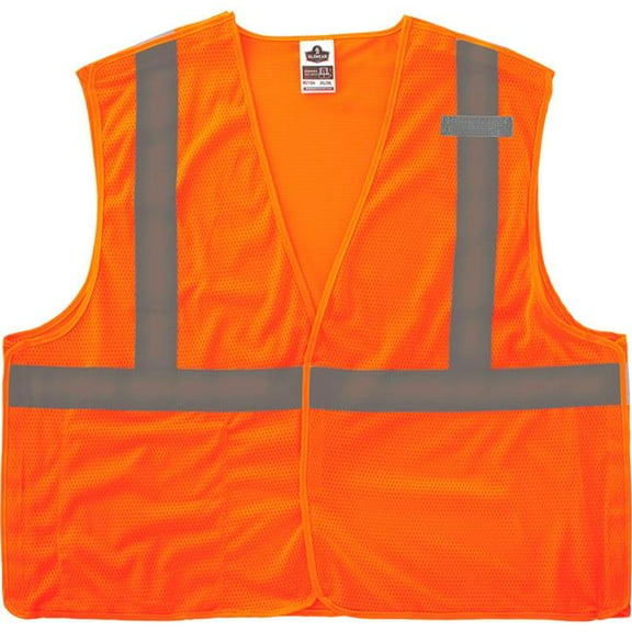 Ergodyne GloWear® Breakaway Mesh Hi-Vis Type-R Class 2 Safety Vest, 3X, Orange