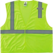 Ergodyne GloWear Mesh Hi-Vis Safety Vest, Large, Lime