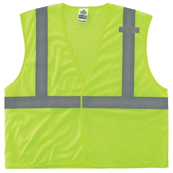 Ergodyne Glowear 8210HL Type R Class 2 Economy Mesh Vest, Lime, 2XL/3XL