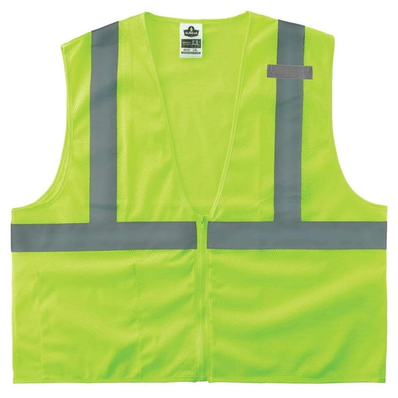 Ergodyne Glowear 8210Z Type R Class 2 Economy Mesh Vest, Lime, S/M