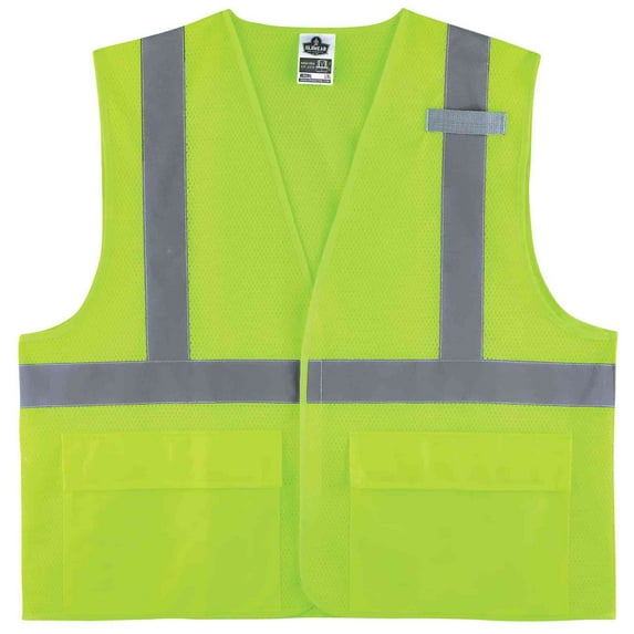Ergodyne Glowear 8220HL Type R Class 2 Standard Mesh Vest, Lime, L/XL