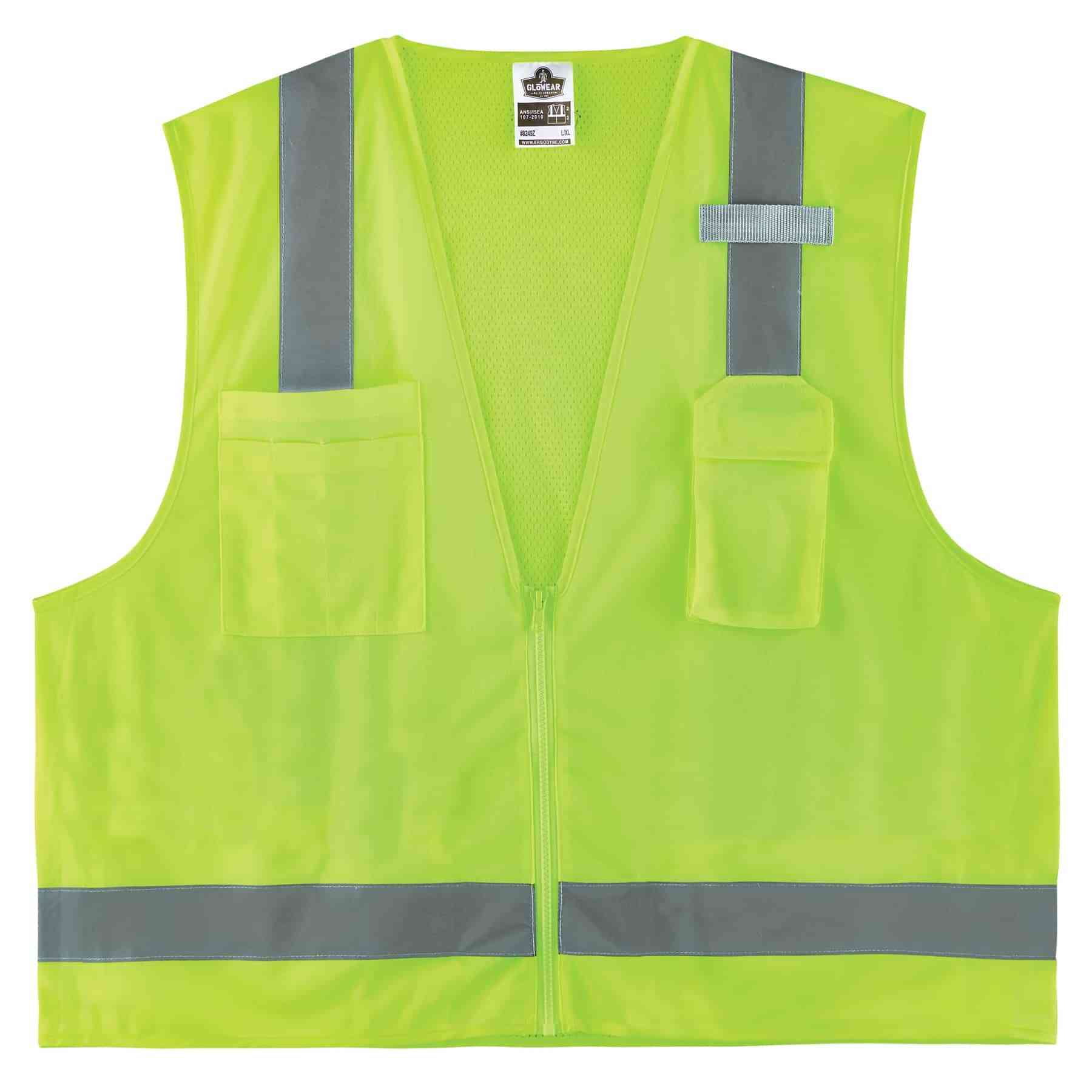 Ergodyne 8249Z L/XL Lime Type R Class 2 Surveyors Vest