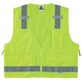 thumbnail image 1 of Ergodyne Glowear 8250Z Type R Class 2 Surveyors Vest, Lime, S/M, 1 of 4