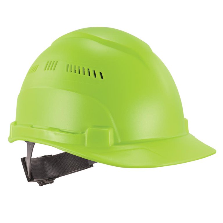 Ergodyne Lightweight Cap Style Vented Class C Hard Hat, Lime