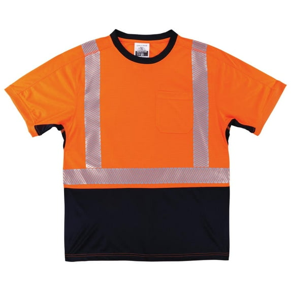 Ergodyne Men's Standard Reflective Safety T-Shirt, High Visibility Lightweight Performance Fabric, Underarm Venting, Orange, Extra Large