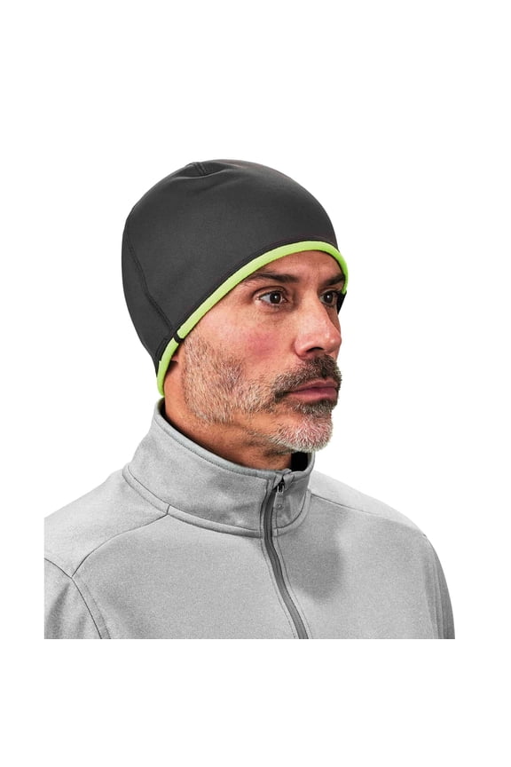 N-Ferno® 6816 Reversible Knit Cap, Lime & Gray