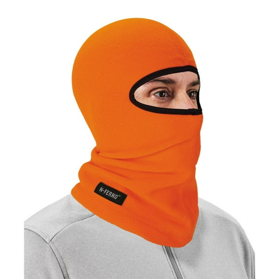 Ergodyne N-Ferno 6821 Orange Balaclava Face Mask - Fleece