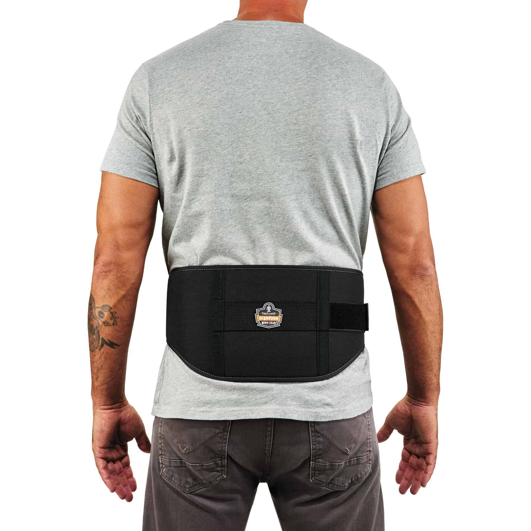 Ergodyne ProFlex® 1500 Weight Lifters Style Back Support Brace, Black, L