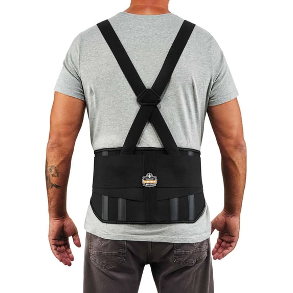Ergodyne ProFlex® 1600 Standard Elastic Back Support Brace, Black, XS