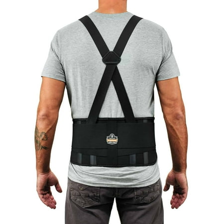 Ergodyne ProFlex® 1625 Elastic Back Support Brace, Black, XS