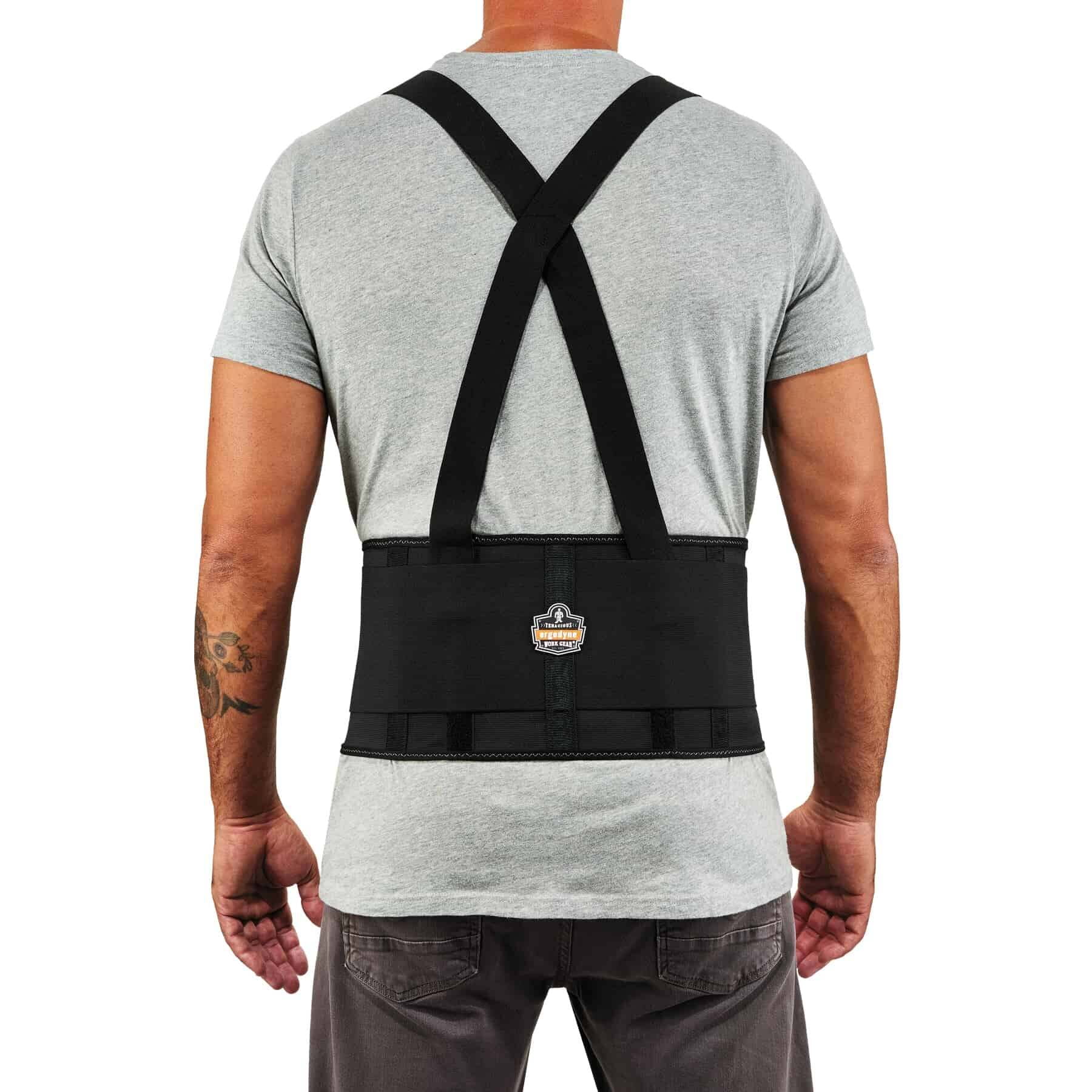 Ergodyne ProFlex 1650 Economy Elastic Back Support Brace, Black, 3XL