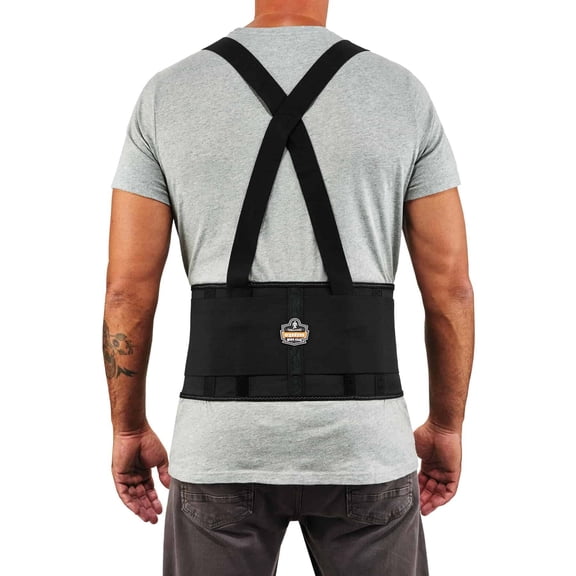Ergodyne ProFlex 1650 Economy Elastic Back Support Brace, Black, XS