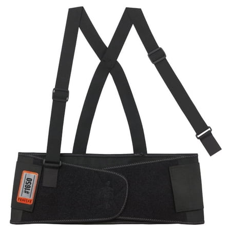 Ergodyne ProFlex 1650 Economy Elastic Back Support, X-Large, Black (10 Box)