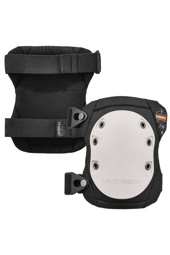 ProFlex 315 Long Textured Cap Knee Pads, White Cap