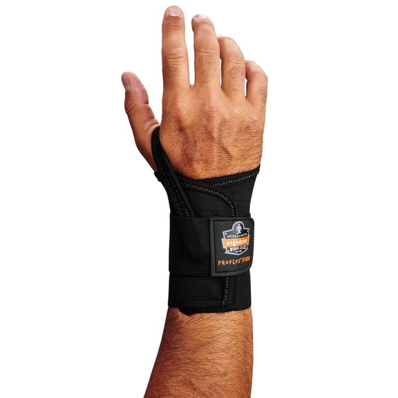 Ergodyne ProFlex® 4000 Single Strap Wrist Support, Black, XL-Left