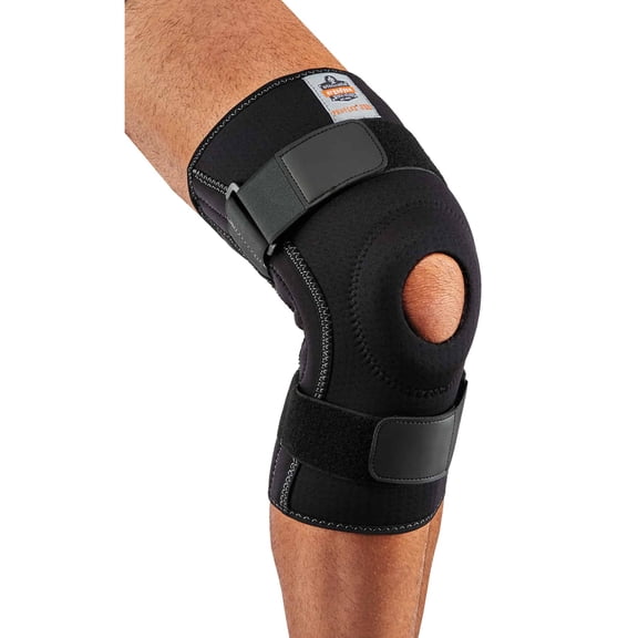 Ergodyne ProFlex® 620 Knee Sleeve w/ Open Patella/Spiral Stays, Black, L