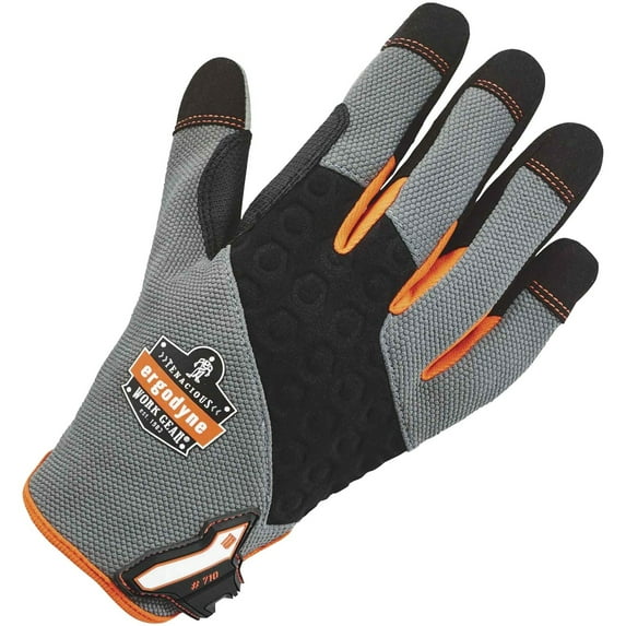 Ergodyne ProFlex 710 Heavy Duty Work Gloves, High Visibility, Reinforced Fingertips and Palm