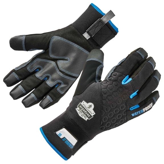 Ergodyne ProFlexÂ® 818WP Performance Thermal Waterproof Utility Gloves, Black, XL