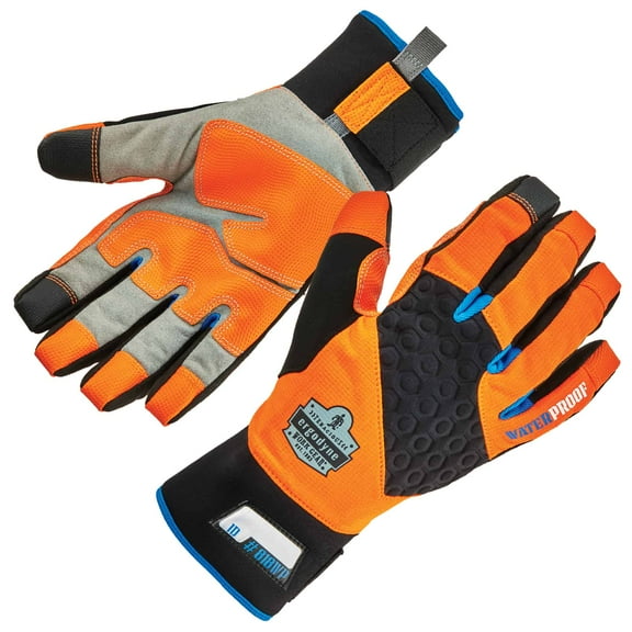 Ergodyne ProFlexÂ® 818WP Performance Thermal Waterproof Utility Gloves, Orange, S