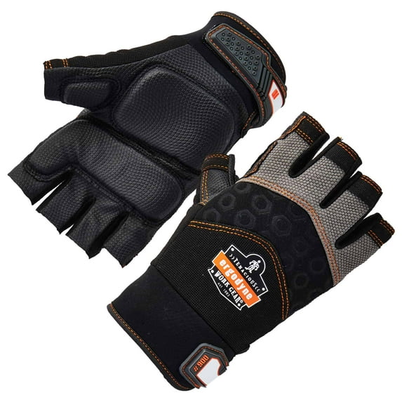 Ergodyne ProFlex® 900 Half-Finger Impact Gloves, Black, M
