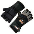 thumbnail image 1 of Ergodyne ProFlexÂ® 910 Half-Finger Impact Gloves + Wrist Support, Black, S, 1 of 3