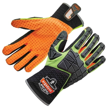 Ergodyne ProFlexÂ® 925F(x) Standard Dorsal Impact-Reducing Gloves, Lime, M