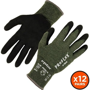 ProFlex 7042 ANSI A4 Nitrile-Coated CR Gloves, EN388: 4X41D, 9" Long, X-Large, Green, 12 Pairs