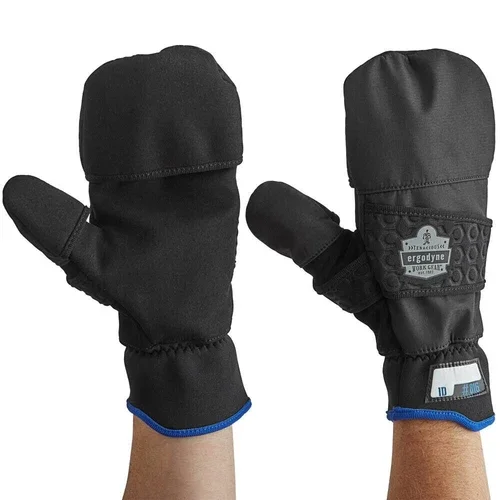 Ergodyne Proflex 816 Thermal Half Finger Winter Work Gloves Flip-Top Mittens Md