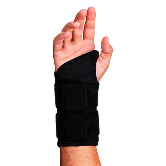 ProFlex 4015 Wrist Brace Support with Double Strap, Small, Fits Right Hand, Black