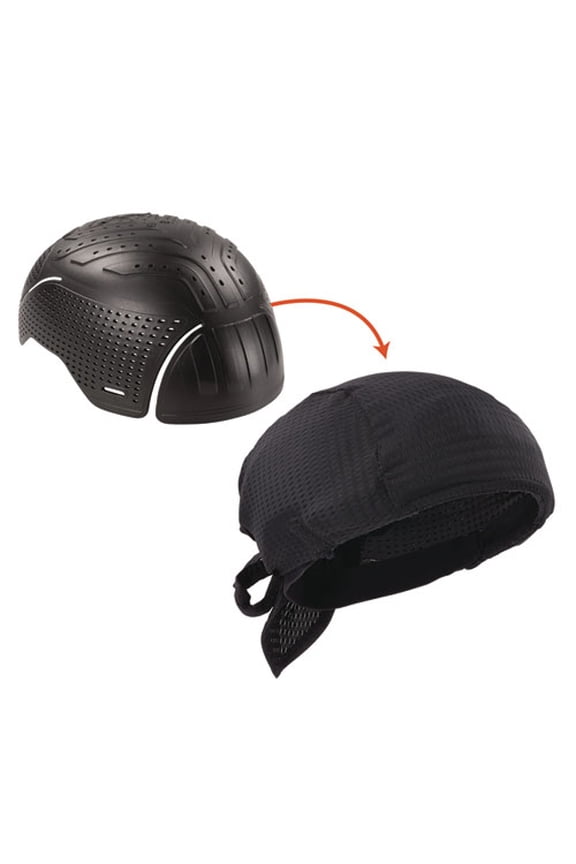 Skullerz 8948 Mesh Do Rag Bandana and Bump Cap Insert, Black