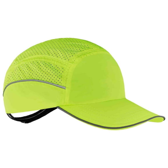 Ergodyne Skullerz® 8955 Lightweight Bump Cap Hat, Lime, Long Brim