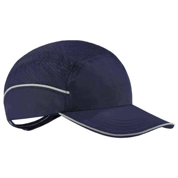 Ergodyne SkullerzÂ® 8955 Lightweight Bump Cap Hat, Navy, Long Brim