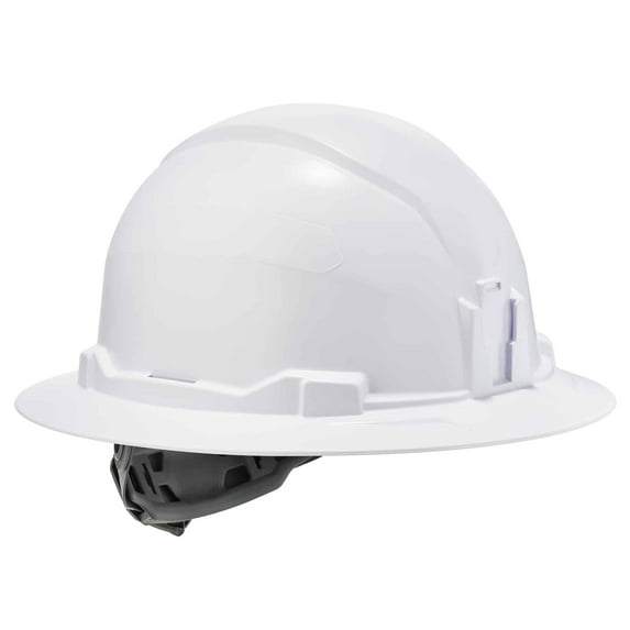 Ergodyne Skullerz® 8971 Class E Full Brim Hard Hat with Ratchet Suspension, White