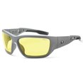 thumbnail image 1 of Ergodyne SkullerzÂ® Baldr Safety Glasses // Sunglasses, Matte Gray, Yellow Lens, 1 of 3