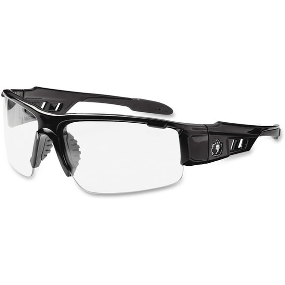 Ergodyne Skullerz Dagr Safety Glasses- Black Frame, Clear Lens