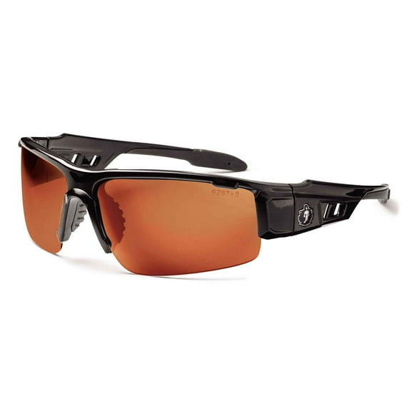 Ergodyne Skullerz® Dagr Safety Glasses // Sunglasses, Black, Polarized Copper Lens